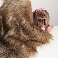 Лоскут для рукоделия, 50х50 см, мех длинноворсовой на трикотажной основе, цвет меланж Страна Карнавалия