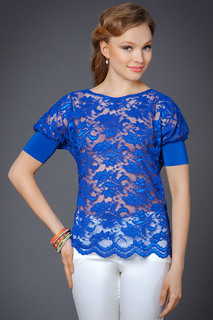 Блуза женская Арт-Деко R-1207 синяя 42 RU