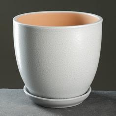 Цветочный горшок Антик 2,5 л серый 1 шт. No Brand