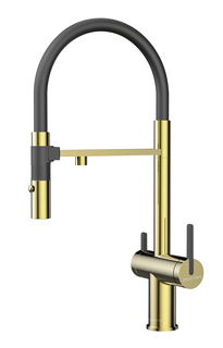 Смеситель Paulmark Gravity Gr213188-G для кухонной мойки золото