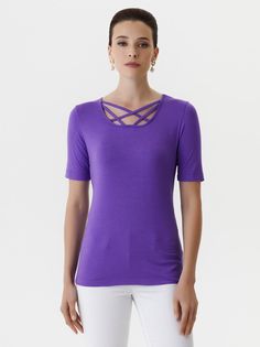 Блуза женская Арт-Деко L-1224 фиолетовая 50 RU