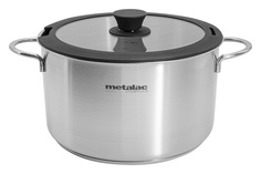 Кастрюля Metalac Pea 24см 6.0л нержавеющая сталь с крышкой стекло 368502_