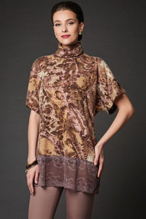 Блуза женская Арт-Деко Z-1141 коричневая 46 RU