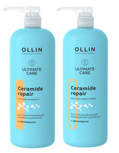 Набор для восстановления волос с церамидами Ollin Professional ULTIMATE CARE