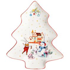 Тарелка сервировочная Lefard Winter Story 29х24см, фарфор (260-734_)