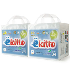 Подгузники трусики Ekitto детские 5 размер XL от 12-17 кг японские 68 шт