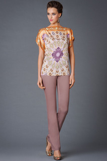 Брюки женские Арт-Деко B-309 коричневые 46 RU