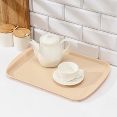 Поднос, 42?30 см, цвет бежевый No Brand