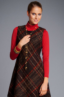 Блуза женская Арт-Деко Z-763 коричневая 56 RU