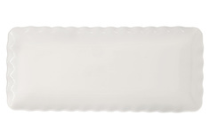 Блюдо прямоугольное Easy Life Onde 36х16см, белое, фарфор EL-R2745/ONDW_