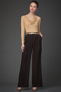 Брюки женские Арт-Деко B-203 коричневые 42 RU