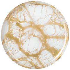 Тарелка обеденная Bronco White Marble 28х2см, стекло (332-030_)