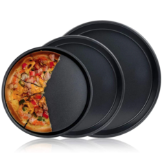 Комплект форм для запекания PIZZA PAN с антипригарным покрытием Три штуки 24-27-29 см No Brand