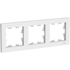Рамка Schneider Electric AtlasDesign 3 поста. Белая