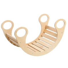 Детская горка-качалка «Радуга», Натурэль Вудлайнс