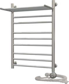 Электрический полотенцесушитель Акванерж прямая групповая с полкой 800x500 правый тэн Aquanerzh