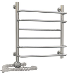 Электрический полотенцесушитель Акванерж скоба-прямая 600x600 левый тэн Aquanerzh