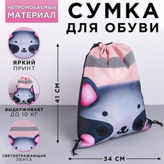 Мешок для обуви со светоотражающим элементом «Енотик», размер 41х34 см Art Fox