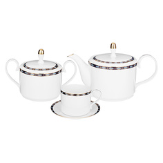 Чайный сервиз на 6 персон 14 предметов Lefard Glamour чашки блюдца фарфор 590-463_