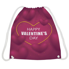 Мешок для обуви унисекс JoyArty Happy Valentines Day разноцветный