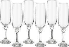 Набор из 6 штук Бокал для шампанского Bohemia Crystal Джулия 180мл стекло 674-448_