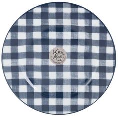 Тарелка десертная Katie Alice Vintage Indigo Gingham 19 см, фарфор