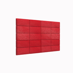 Мягкие обои Eco Leather Red 15х30 см 4 шт. Tartilla