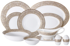 Обеденный сервиз Midori Луксор, 6 персон 27 предметов фарфор MI2-K3951-E7_27_