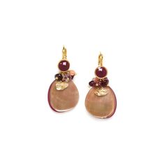 Серьги из бижутерного сплава с аметистом Nature Bijoux NB23.1-12-78298