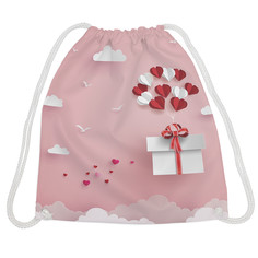 Мешок для обуви унисекс Vestopazzo Воздушный подарок розовый Joy Arty