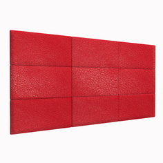Мягкие обои Eco Leather Red 30х60 см 4 шт. Tartilla