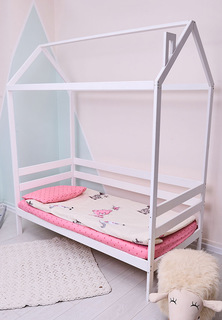Комплект детского постельного белья Сонный гномик Холидей, розовый