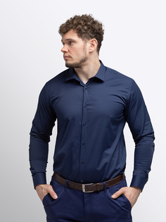 Рубашка мужская Simple RH синяя 50 RU