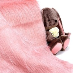 Лоскут для рукоделия, 50 х 50 см, мех длинноворсовый на трикотажной основе, цвет нюдовый Страна Карнавалия