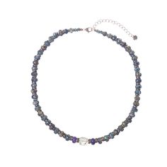 Колье из бижутерного сплава с аметистом 49 см Moon Paris Mo-22.10-145