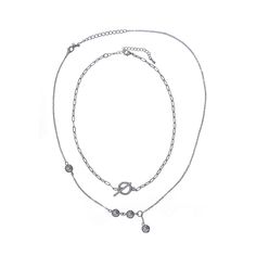 Колье из бижутерного сплава с swarovski 45 см Moon Paris MK-22.12-005