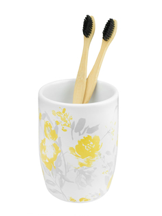 Стакан для зубных щеток Proffi Yellow Trendy PH11188 керамический