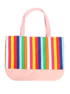 Пляжная сумка женская Pretty Mania ZW732, розовый/белый