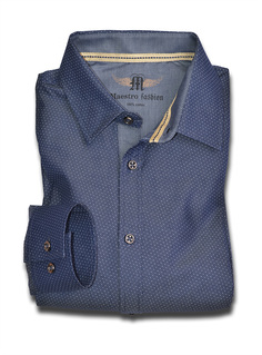 Рубашка мужская Maestro Monaco 2 синяя 42/170-178