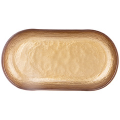 Набор из 4 штук Блюдо овальное Bronco Natural oro 27см стекло 336-058_