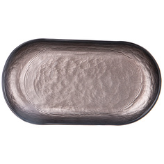 Набор из 4 штук Блюдо овальное Bronco Natural taupe 27см стекло 336-068_