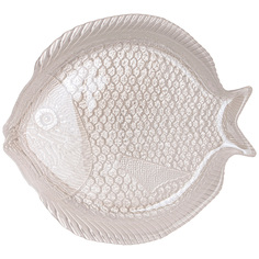 Блюдо Bronco Fish pearl 30см стекло 336-101_