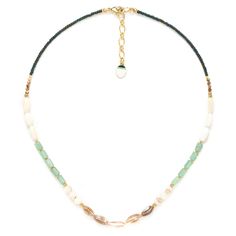 Колье из бижутерного сплава с авантюрином 46 см Nature Bijoux NB23.1-15-42414