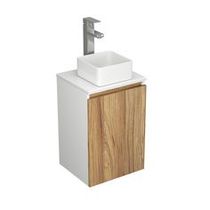 Комплект для ванной Bau Dream (Тумба Bau Dream Blackwood 40, раковина BAU Mini 24х24, смес Bauedge