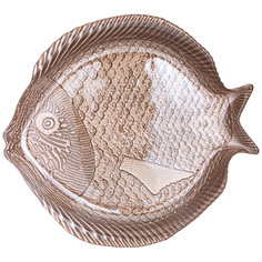 Блюдо Bronco Fish sand 30х27х3.5см стекло 336-090_