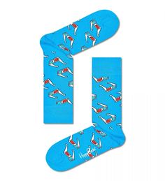 Носки унисекс Happy Socks GLA01 голубые 25