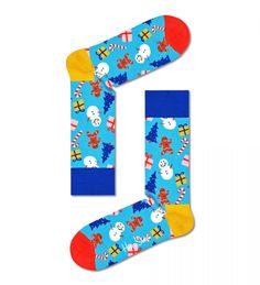 Носки унисекс Happy Socks BIO01 голубые 29