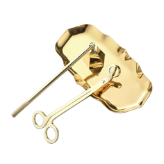 Набор для свечей DaPrivet триммер для фитиля, гаситель для свечи и декоративн поднос Волна