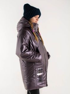 Пальто детское Аврора 856-Д, фиолетовый, 152 Aurora