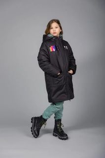 Пальто детское Аврора 920-Д, черный, 152 Aurora